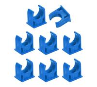 sourcing map 8Pcs PVC Water Pipe Clamps Clips, U-Shaped Tubing Hose Buckles, Irrigation Tube Holder for 16mm OD for TV Trays Tubing Hose Hanger Support Tubing, Blue
