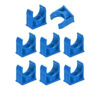 sourcing map 8Pcs PVC Water Pipe Clamps Clips, U-Shaped Tubing Hose Buckles, Irrigation Tube Holder for 20mm OD for TV Trays Tubing Hose Hanger Support Tubing, Blue