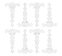 Sourcing Map 8pcs Retro White Zinc Plated T-Strap Hinges, 3.5 Inch Door Tee Hinge for Wooden Fences Yard Doors Barn Gate Wooden Box