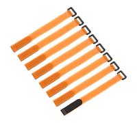 sourcing map 8Pcs Reusable Battery Tie Down Straps,0.8x10" Orange Nylon Multipurpose Battery Hold Down Adjustable Cinch Strap Hook Loop Fastening Tie for Quadcopters FPV RC Drone Boat Car