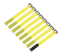 sourcing map 8Pcs Reusable Battery Tie Down Straps,0.8x10" Yellow Nylon Multipurpose Battery Hold Down Adjustable Cinch Strap Hook Loop Fastening Tie for Quadcopters FPV RC Drone Boat Car