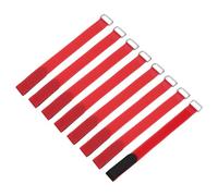 sourcing map 8Pcs Reusable Battery Tie Down Straps,2x25cm Red Nylon Multipurpose Battery Hold Down Adjustable Cinch Strap Hook Loops Fastening Tie for Quadcopters FPV RC Drone Boat Cars