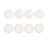 sourcing map 8Pcs Round Natural Shell Buttons,18mm 4 Holes Mother of Pearl Craft Seashell Sewing Buttons for Clothes Shirts Dresses Sewing DIY Craft Making,Shiny White