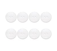 sourcing map 8Pcs Round Natural Shell Buttons,20mm 2 Holes Mother of Pearl Craft Seashell Sewing Buttons for Clothes Shirts Dresses Sewing DIY Craft Making,Porcelain White