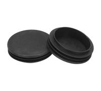 sourcing map 8pcs Round Plastic Hole Plugs, 2 1/2 Inch (63mm) Black Insert Tubing End Cap for Inserts Chair Leg Glide Furniture Protectors Metal Legs Round Tube