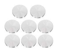 sourcing map 8Pcs Round Shape Aluminum Disc, M8 Thread 50mm Diameter Aluminum Circle Disc Glass Top Adapter for Glass Table Furniture Coffee Tables, Silver