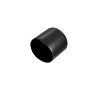 sourcing map 8pcs Rubber End Caps 31mm(1 1/4") ID Vinyl Round End Cap Cover Screw Thread Protectors Black