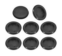 sourcing map 8Pcs Rubber Grommets 1-1/2" (38mm) Drill Hole, 1-1/4" (31mm) ID Single Sided Hole Plugs Ring Gasket for Firewall Cable Wire Protecting, Black