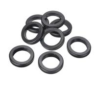 sourcing map 8Pcs Rubber Grommets 1-9/16 ID, 1-3/4 Drill Hole, Firewall Grommet Automotive Rubber Hole Eyelet Ring Gasket for Wire Cable Hose Protection, Metal Electric Box, (40x45mm, Black)