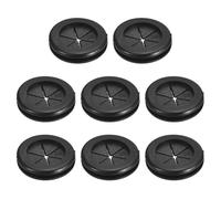 sourcing map 8Pcs Rubber Grommets 7/8"(21mm) ID 1"(25mm) Drill Hole Double Sided Firewall Hole Plugs Round Electrical Wiring Gasket, Black