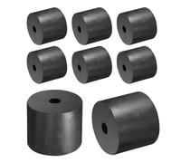 sourcing map 8pcs Rubber Spacers 50mm OD, 10mm ID, 40mm Height Round Anti Vibration Spacer Rubber Bushing Grommets Thick Rubber Washers for Home Car Accessories