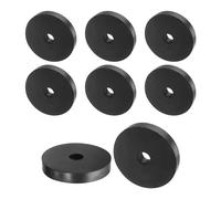 sourcing map 8pcs Rubber Spacers 60mm OD, 12mm ID, 10mm Height Round Anti Vibration Spacer Rubber Bushing Grommets Thick Rubber Washers for Home Car Accessories