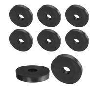 sourcing map 8pcs Rubber Spacers 60mm OD, 15mm ID, 10mm Height Round Anti Vibration Spacer Rubber Bushing Grommets Thick Rubber Washers for Home Car Accessories