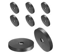 sourcing map 8pcs Rubber Spacers 70mm OD, 12mm ID, 10mm Height Round Anti Vibration Spacer Rubber Bushing Grommets Thick Rubber Washers for Home Car Accessories