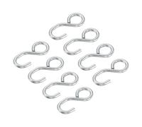 sourcing map 8Pcs S Hook, 6mm Dia 220 lbs Ratchet Strap Tie Down Hook for 1" Tie Down Straps Wedding, Cars Trucks Trailers, Binder Accessories, Silver