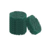 sourcing map 8Pcs Scrubber Scouring Pad, 2 Inch 240 Grits Drill Power Brush Hoop and Loop Scrub Pads Discs Polishing Pad for Household Furniture Automotive Cleaning, Green