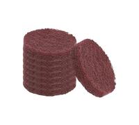 sourcing map 8Pcs Scrubber Scouring Pad, 2 Inch 800 Grits Drill Power Brush Hoop and Loop Scrub Pads Discs Polishing Pad for Household Furniture Automotive Cleaning, Red