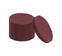sourcing map 8Pcs Scrubber Scouring Pad, 3 Inch 400 Grits Drill Power Brush Hoop and Loop Scrub Pads Discs Polishing Pad for Household Furniture Automotive Cleaning, Red