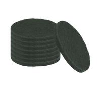 sourcing map 8Pcs Scrubber Scouring Pad, 5 Inch 1500 Grits Drill Power Brush Hoop and Loop Scrub Pads Discs Polishing Pad for Household Furniture Automotive Cleaning, Green Gray