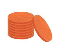 sourcing map 8Pcs Scrubber Scouring Pad, 5 Inch 2000 Grits Drill Power Brush Hoop and Loop Scrub Pads Discs Polishing Pad for Household Furniture Automotive Cleaning, Orange