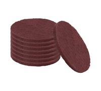 sourcing map 8Pcs Scrubber Scouring Pad, 5 Inch 600 Grits Drill Power Brush Hoop and Loop Scrub Pads Discs Polishing Pad for Household Furniture Automotive Cleaning, Red