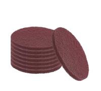 sourcing map 8Pcs Scrubber Scouring Pad, 5 Inch 800 Grits Drill Power Brush Hoop and Loop Scrub Pads Discs Polishing Pad for Household Furniture Automotive Cleaning, Dark Red