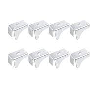 sourcing map 8Pcs Shelf Bracket Clips, 13mm Metal Adjustable Shelf Support Clip Triangle-Shape Shelving Brackets Pins for Kitchen Cabinet Bookcase, Silver