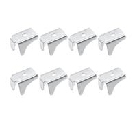 sourcing map 8Pcs Shelf Bracket Clips, 9mm Metal Adjustable Shelf Support Clip Triangle-Shape Shelving Brackets Pins for Kitchen Cabinet Bookcase, Silver