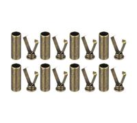 sourcing map 8Pcs Shoelace Tips Alloy Shoelace Head, Bronze Cylindrical Shoe Lace Ends Cords End Tip Metal Aglets Replacement Head for Shoestring Clothes