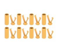 sourcing map 8Pcs Shoelace Tips Alloy Shoelace Head, Gold Cylindrical Shoe Lace Ends Cords End Tip Metal Aglets Replacement Head for Shoestring Clothes