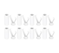 sourcing map 8Pcs Shoelace Tips Alloy Shoelace Head, White Cylindrical Shoe Lace Ends Cords End Tip Metal Aglets Replacement Head for Shoestring Clothes