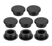sourcing map 8Pcs Silicone Hole Plug 26mm, Black High Temp T Type Rubber Stoppers for 24.8-25.8mm Hole, Waterproof Button Hole End Covers for Powder Coating, Sealing Plugs, Pipe Holes