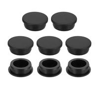 sourcing map 8Pcs Silicone Hole Plug 39.3mm, Black High Temp T Type Rubber Stoppers for 38-39mm Hole, Waterproof Button Hole End Covers for Powder Coating, Sealing Plugs, Pipe Holes