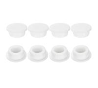 sourcing map 8Pcs Silicone Hole Plug, Waterproof Round Rubber Stoppers Bottle Seal Plugs Tube Pipe End Caps for 27mm/1.06" Hole for Bathtub Bottle, White