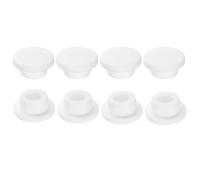 sourcing map 8Pcs Silicone Hole Plug, Waterproof Round Rubber Stoppers Bottle Seal Plugs Tube Pipe End Caps for 23mm/0.91" Hole for Bathtub Bottle, White