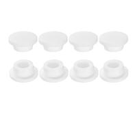 sourcing map 8Pcs Silicone Hole Plug, Waterproof Round Rubber Stoppers Bottle Seal Plugs Tube Pipe End Caps for 25mm/0.98" Hole for Bathtub Bottle, White