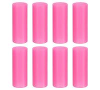 sourcing map 8pcs Silicone Straw Tips, Metal Straw Covers, Soft Reusable Straws Tips Fit for 12mm/0.47" OD Stainless Steel Straws (Pink, 42mm Long