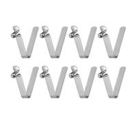 sourcing map 8pcs Single Button Kayak Paddle Snap Spring Clip 3.8x6.5x25mm 65Mn Spring Steel V-Shaped Hollow Lift Telescopic Locking Tube Pole Clips for Tent Umbrella Camping