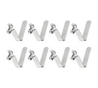 sourcing map 8pcs Single Button Kayak Paddle Snap Spring Clip 5x8x25mm 65Mn Spring Steel V-Shaped Hollow Lift Telescopic Locking Tube Pole Clips for Tent Umbrella Camping