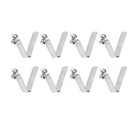 sourcing map 8pcs Single Button Kayak Paddle Snap Spring Clip 6x8x36mm 65Mn Spring Steel V-Shaped Hollow Lift Telescopic Locking Tube Pole Clips for Tent Umbrella Camping