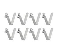 sourcing map 8pcs Single Button Kayak Paddle Snap Spring Clip 6x9.5x37mm 65Mn Spring Steel V-Shaped Hollow Lift Telescopic Locking Tube Pole Clips for Tent Umbrella Camping