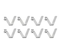 sourcing map 8pcs Single Button Kayak Paddle Snap Spring Clip 8x10x50mm 65Mn Spring Steel V-Shaped Hollow Lift Telescopic Locking Tube Pole Clips for Tent Umbrella Camping