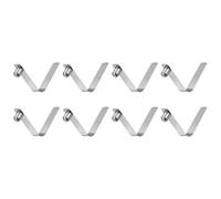 sourcing map 8pcs Single Button Kayak Paddle Snap Spring Clip 8x10x50mm 65Mn Spring Steel V-Shaped Solid Lift Telescopic Locking Tube Pole Clips for Tent Umbrella Camping