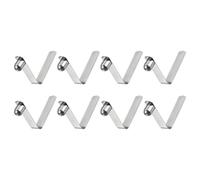 sourcing map 8pcs Single Button Kayak Paddle Snap Spring Clip 9x12x45mm 65Mn Spring Steel V-Shaped Solid Lift Telescopic Locking Tube Pole Clips for Tent Umbrella Camping
