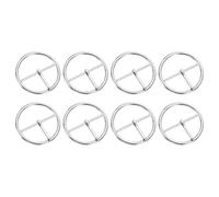 sourcing map 8Pcs Single Prong Belt Buckle, 1.57" Zinc Alloy Single Prong Adjustable Round Movable Centre Bar Roller Buckles for Purse Bag Leather Craft Accessories, Silver