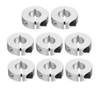 sourcing map 8pcs Single Split Clamp-On Shaft Collar 13mm Bore One-Piece Clamping Collar, 30mm OD, 10mm Thickness, Aluminum Alloy Set Screw Split Collar Clamp