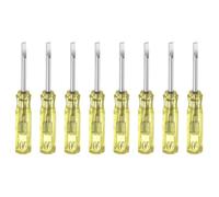 sourcing map 8Pcs SL2.0 Mini Slotted Screwdriver 2mm Magnetic Flat Head 45mm Length for Small Appliances Repairs, Yellow