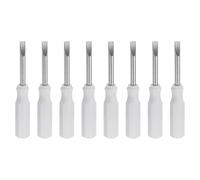 sourcing map 8Pcs SL2.5 Mini Slotted Screwdriver 2.5mm Magnetic Flat Head 45mm Length for Small Appliances Repairs, White
