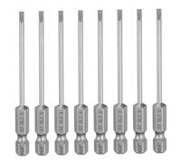 sourcing map 8pcs SL2.5 Slotted Screwdriver Bits 2.5mm Slotted Tip 1/4" Hex Shank 75mm (3") Long Magnetic Flat Head S2 Steel Screw Driver Drill Bits Industrial Power Screwdriver Bit