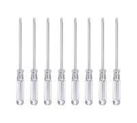 sourcing map 8pcs SL3.0 Mini Flat Head Screwdriver 4.57" Length Screwdrivers 1.9" Carbon Steel with Ergonomic Handle for DIY Repairing, White